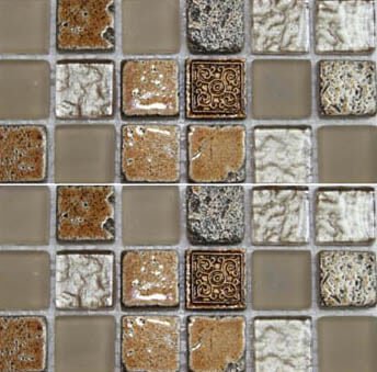 Смеси с декорами HS 1004 (23x23 mm) мозаика Bars Crystal Mosaic, Китай, Для кухни Для ванной Для туалета Для дома Для фартука Для душа Для стен