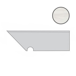 Marvel Bianco Dolomite Battiscopa Sag. SX ATEJ спецэлементы Atlas Concorde Italy, Италия, Для кухни Для ванной Для туалета Для фартука Для душа