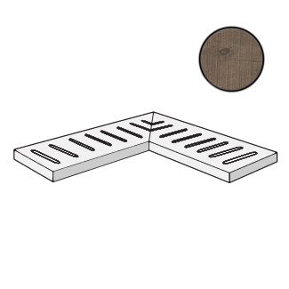 Out.20 Ang. Griglia Sx Dolphin Clay DPR57103 спецэлементы ABK, Италия, Для улицы Для террасы Для наружных работ