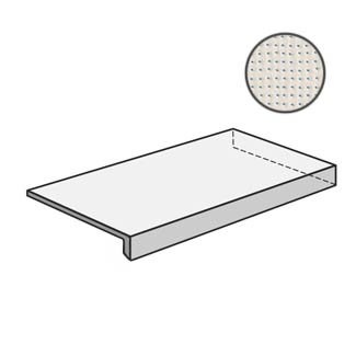 Pico Angolare corner tile DX Bluedots Blanc ступени Mutina, Италия, 