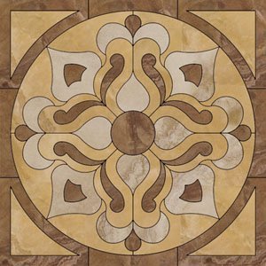 Roseton Ducale Beige панно Ceracasa, Испания, Для ванной Для туалета Для дома Для душа Для пола