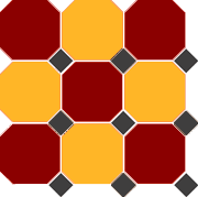 4420/21 OCT14-A Brick Red 20 Ochre Yellow 21 OCTAGON/Black 14 Dots керамогранит Topcer, Португалия, Для пола