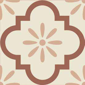 Vintage Pattern 16: Quadrato Bicolore (Bianco decoro Mattone/Rosa) 200x200 декоративные элементы Etruria Design, Италия, Для кухни Для ванной