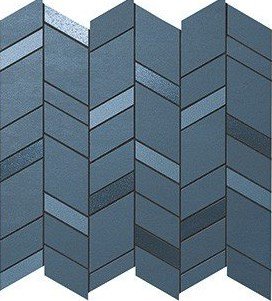 Mek Blue Mosaico Chevron Wall 9MCU мозаика Atlas Concorde Italy, Италия, Для стен