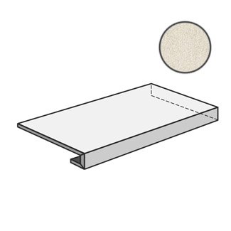 Industrial Ivory Gradino Angolare DX Soft 739166 ступени Floor Gres, Италия, Для фасада Для гаража Для крыльца Для офиса Для холла