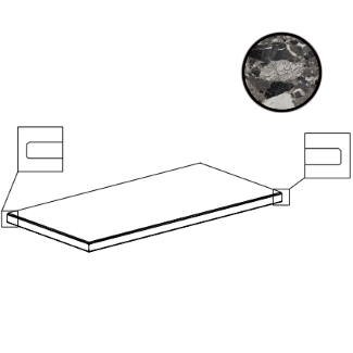 Chiaroscuro Cliff Major Grad.Angolare Bo.Costa Dx/Sx Grip Rett 20mm толстый керамогранит 20мм Monocibec, Италия, Для дорожек