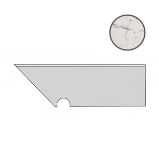 Marvel Statuario Select Battiscopa Sag. SX ADXZ бордюры Atlas Concorde Italy, Италия, Для ванной Для туалета Для душа