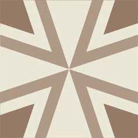 Vintage Pattern 10: Quadrato Bicolore (Bianco decoro Tortora/Tabacco) 200x200 декоративные элементы Etruria Design, Италия, Для кухни Для ванной