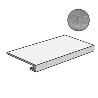 Ступень клееная Гриджио серый обрезной DL502820R\GCF ступени Kerama Marazzi, Россия, Для ванной Для туалета Для душа