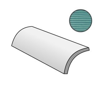 Decorline Stripebrick Quarter Round Emerald CSAQRSBE30 спецэлементы Sant Agostino, Италия, Для кухни