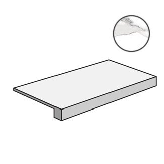 Roma 160 Statuario Scalino Matt fPW9 ступени Fap, Италия, Для кухни Для ванной Для туалета Для фартука Для душа