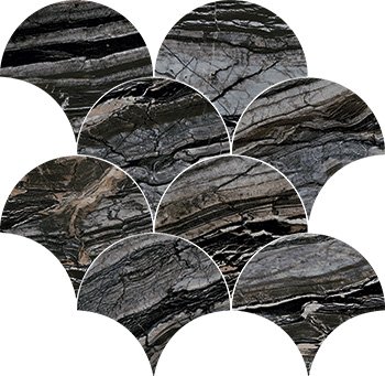 Rock Symphony Glam Mosaico Ventaglio 531589 мозаика Roberto Cavalli, Италия, Для ванной Для туалета Для душа