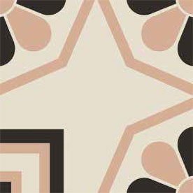 Vintage Pattern 11: Bordura Angolo Interno Bicolore (Bianco decoro Rosa/Nero) 200x200 бордюры Etruria Design, Италия, Для кухни Для ванной