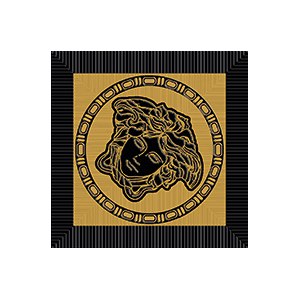 Meteorite Toz.Medusa Nat Nero/Oro 47120 вставки Versace, Италия, Для кухни