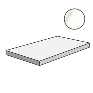 Trilogy Angolare SX Gradino Plus Calacatta White Soft PGDTY02 ступени Panaria, Италия, 
