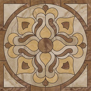 Roseton Ducale Nacar панно Ceracasa, Испания, Для ванной Для туалета Для дома Для душа Для пола