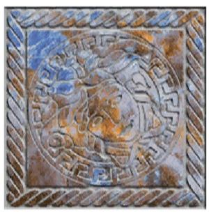 Maximvs Angolo Greca Sabbiato Galaxy Blue/Oro Lux G0067845 вставки Versace, Италия, Для ванной Для коридора Для гостиной Для душа