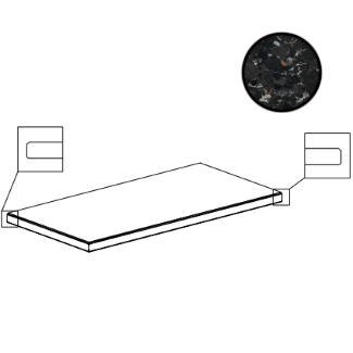 Chiaroscuro Deep Major Grad.Angolare Bo.Costa Dx/Sx Grip Rett 20mm толстый керамогранит 20мм Monocibec, Италия, Для дорожек