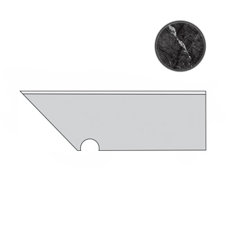 Marvel Grigio Intenso Battiscopa Sag. SX AOWR спецэлементы Atlas Concorde Italy, Италия, Для ванной Для туалета Для душа