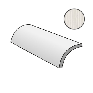 Decorline Stripebrick Quarter Round White CSAQRSBW30 спецэлементы Sant Agostino, Италия, Для кухни