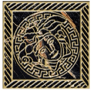 Maximvs Angolo Greca Sabbiato Black & Gold/Oro Lux G0067844 вставки Versace, Италия, Для ванной Для коридора Для гостиной Для душа