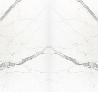 Bookmatch Calacatta SAR.UM.STAL.LC BOOK 3000X1500X6 широкоформатный керамогранит Arch Skin, Италия, Для коридора Для гостиной Для холла Для общественных помещений