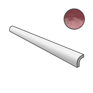 Pencil Bullnose Artisan Burgundy 24497 бордюры Equipe, Испания, Для кухни Для ванной Для туалета Для фартука Для душа