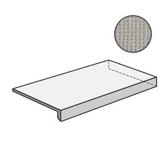 Pico Angolare corner tile DX Bluedots Gris ступени Mutina, Италия, 