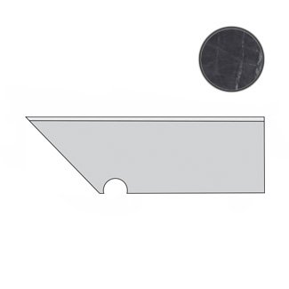 Marvel Noir St.Laurent Battiscopa Sag. SX ADX9 бордюры Atlas Concorde Italy, Италия, Для ванной Для туалета Для душа