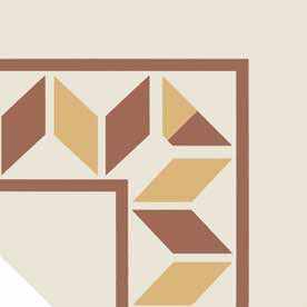 Vintage Pattern 1: Bordura Angolo Bicolore (Bianco decoro Mattone/Ocra) 200x200 бордюры Etruria Design, Италия, Для кухни Для ванной