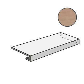 Dolphin Ang. Top DX Clay Rett. DPR35107 ступени ABK, Италия, Для кухни Для ванной Для туалета Для фартука Для душа