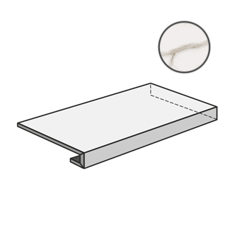 Charme Evo Calacatta Scalino Angolare DX 620070001433 ступени Italon, Россия, Для ванной Для туалета Для душа