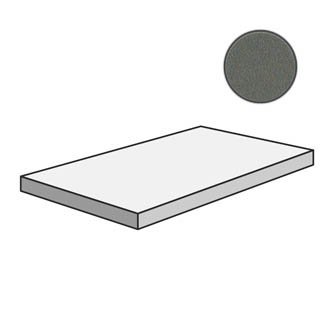 Dechirer Angolare corner tile SX Piombo PUDN118 ступени Mutina, Италия, 