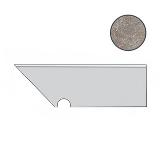 Marvel Grey Fleury Battiscopa Sag. SX ADX7 бордюры Atlas Concorde Italy, Италия, Для ванной Для туалета Для душа