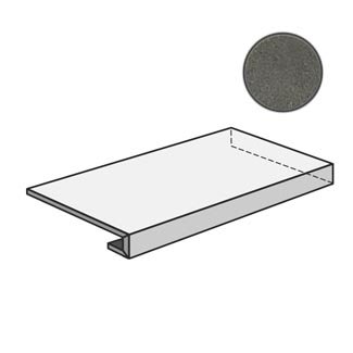 Be-Square Angolare DX Black Rett ECYG ступени Emilceramica (Acif), Италия, 