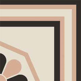 Vintage Pattern 11: Bordura Angolo Esterno Bicolore (Bianco decoro Rosa/Nero) 200x200 бордюры Etruria Design, Италия, Для кухни Для ванной